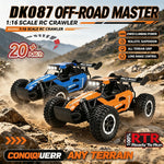 1:16 Scale Remote Control Monster Truck High Speeds 20KMH Off-Road RC Car with LED Lights for Adults Kids Durable Gift Ready for