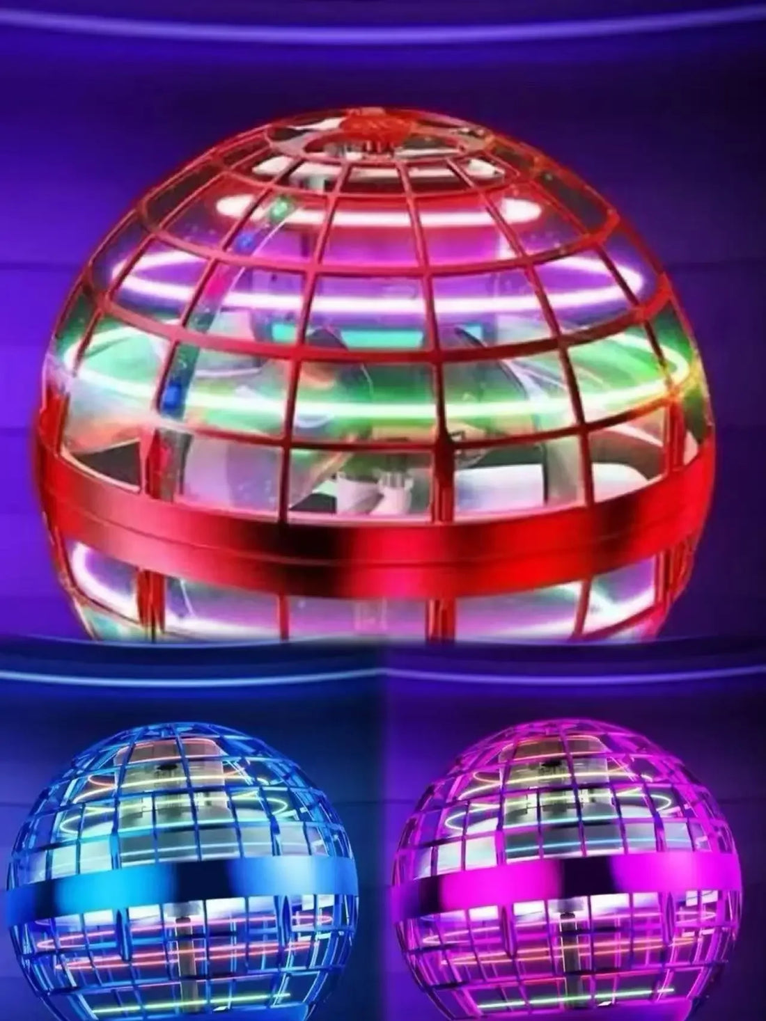 Flying Ball Children's Hand Controlled Color LED Cosmic Globe 360 ° Rotating Suspension Ball Suitable for Indoor and Outdoor Toy