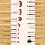 14-18Pcs Premium Synthetic Makeup Brushes Set Foundation Powder