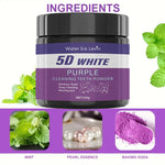 Purple Tooth Cleaning Powder - Sulfate-Free, Deep Cleaning and Polishing, Whitens Teeth in 5 Days