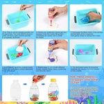 Magic Gel Water Beads Toy: 12-Pack DIY Fairy Garden Kit with Molds, STEM Sensory Squishy Toys,
