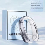 Electric Hanging Neck Fan Portable Bladeless Mini Rechargeable  Air Cooler