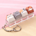 4 Keys Cat Fidget Keychain