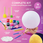 JOYFY DIY 3D Moon Night Light For Kid Paint Your Own Moon Lamp Kit