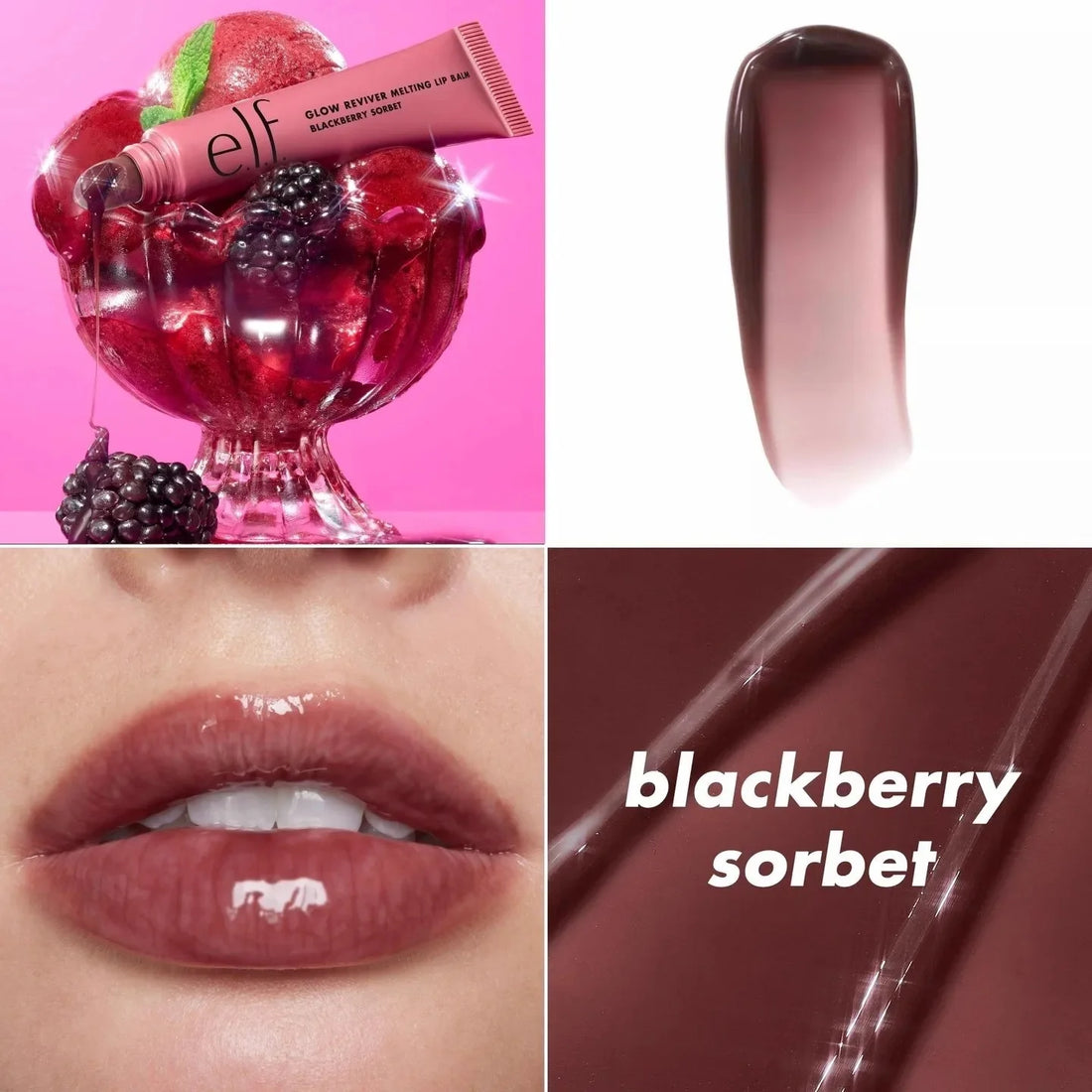 Elf Moisturizing Fruit Gloss Lip Balm Long-lasting Nourish Repair Glow