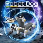 Electric Pet Dog Toy, Rolling Stunts, Programmed Dance, Voice Command Interaction, Smart Robotic Dog Toy, Children Birthday Gift