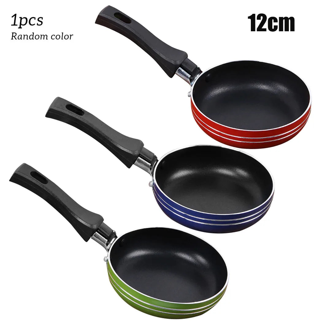 1pc 12/14/16/18cm Frying Pan Non-Stick Frypan Pot Saucepan Random Color For Kitchen