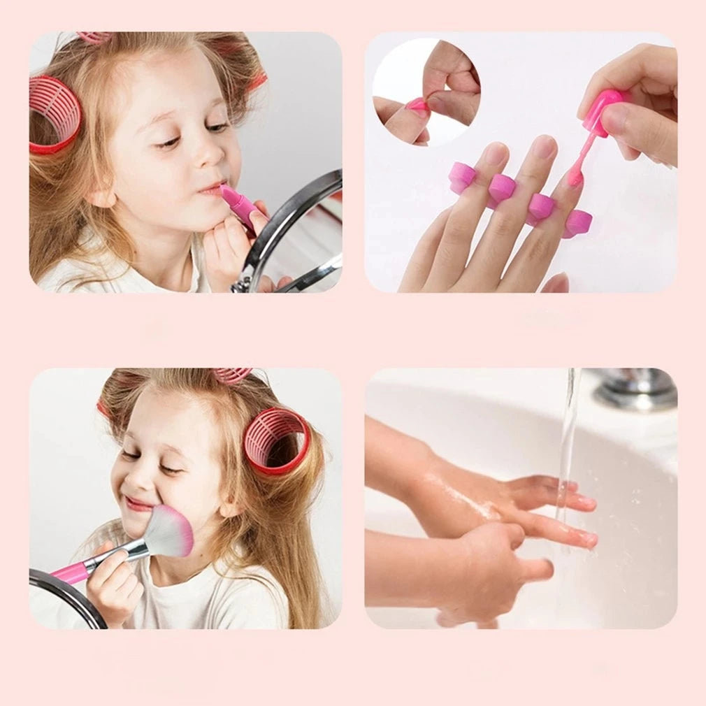 Children Makeup Cosmetics Pretend Playing Box Princess Make Up Girl Toy Play Set