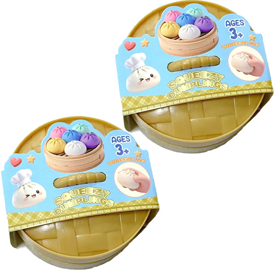 Glitter Dumpling Glitter Dumpling Squishy with Box Dumplings Sensory Squeeze Toy