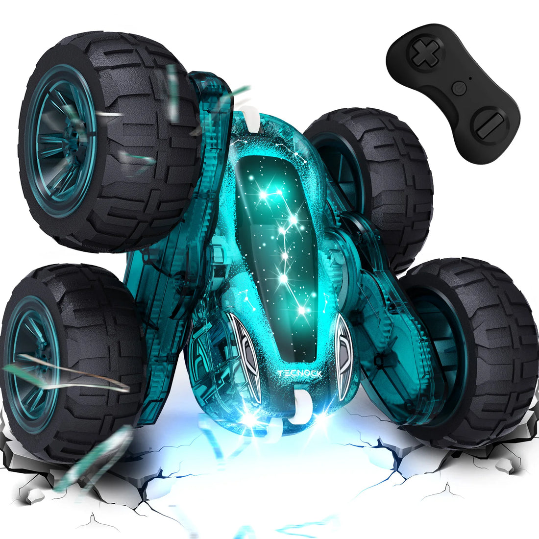 Remote Control Car with Lights, 2.4Ghz RC Car Double Sided 360°Flip RC Stunt Cars