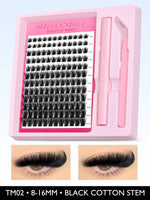 GROINNEYA Lash Clusters Kit Fluffy Individual Lashes C Curl Cluster DIY Lash Extension Kit