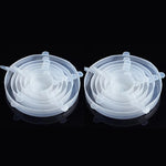 6 Pcs Silicone Cover Stretch Lids for Kitchen Microwave Food Covers Bowl Caps Elastic Silicone