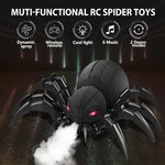 RC Spider Robot Remote Control Spider Toys with Spray/Light/Music Gifts for 6 -12 Year Old Kids