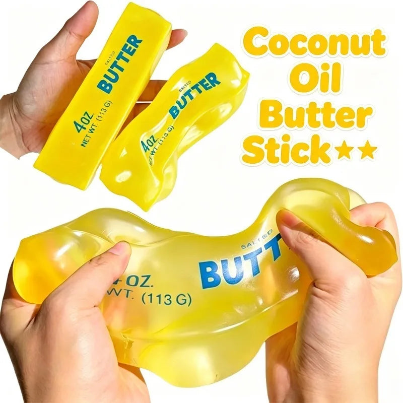 Coconut Oil Cheese Butter Stick Squishy Blind Box Moldable Stress Ball Butter Cheese Bar Squeeze Fidget Toy Decompress Vent Toy