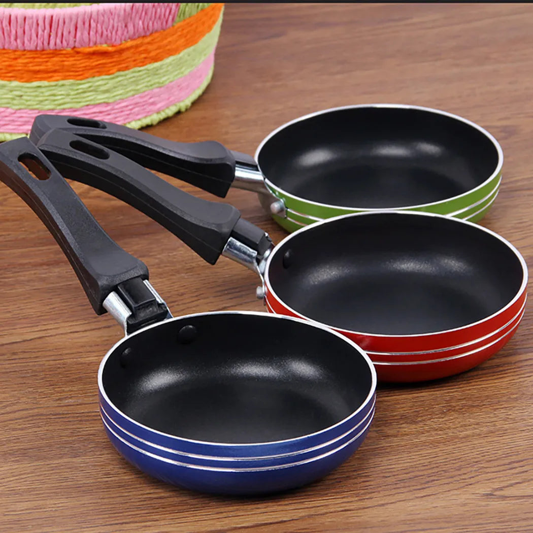 1pc 12/14/16/18cm Frying Pan Non-Stick Frypan Pot Saucepan Random Color For Kitchen