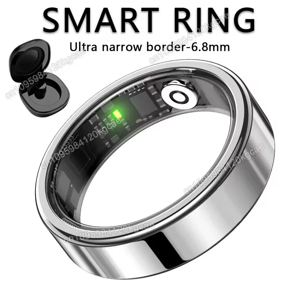 2026 New Smart Ring Heart Rate Blood Pressure Sleep Monitoring Motion Tracking IP68 Waterproof Men Women