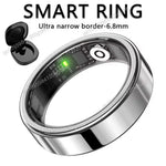 2026 New Smart Ring Heart Rate Blood Pressure Sleep Monitoring Motion Tracking IP68 Waterproof Men Women