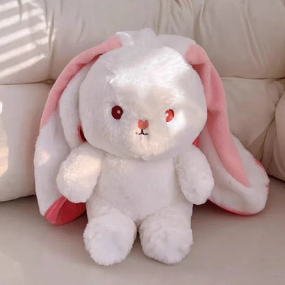 25cm Cute Strawberry Carrot Rabbit Plush Toy Stuffed Creative Into Fruit Transform Baby Cuddly Bunny Doll