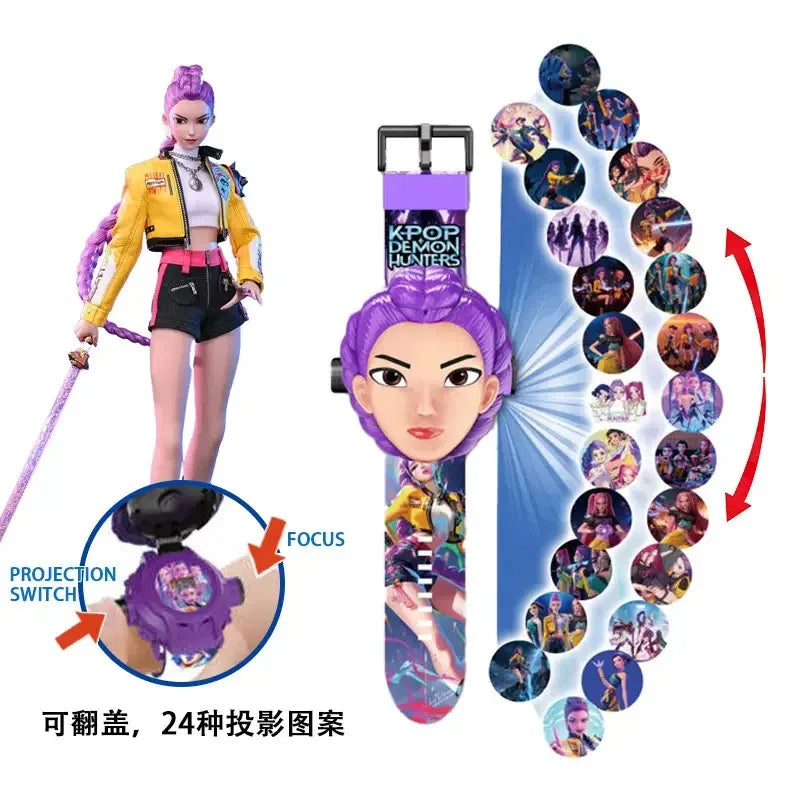 KPOP 3D Projection Childrens Wrist Watch Projector Toy Perfect For Kids Daily Play