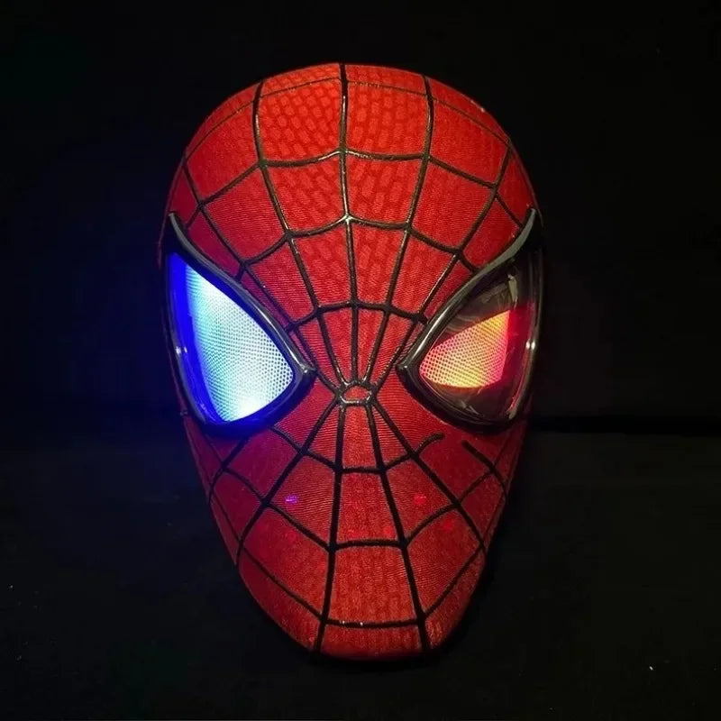 Miles Spider-Man 1:1 Scale Electronic Mask With Moving Glowing Eyes Ring Control Cosplay Toy