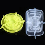 6 Pcs Silicone Cover Stretch Lids for Kitchen Microwave Food Covers Bowl Caps Elastic Silicone