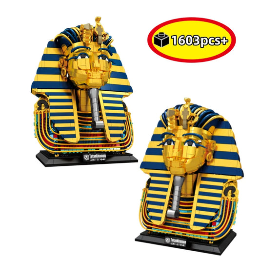 DIY Egyptian Pharaoh Golden Mask Building Blocks Creative STEM