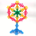 150PCS Plum Blossom Building Blocks 3D Bricks STEM Educational Building Toys Interlocking Solid Plastic Discs Sets Gifts for Kid