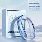 Electric Hanging Neck Fan Portable Bladeless Mini Rechargeable  Air Cooler