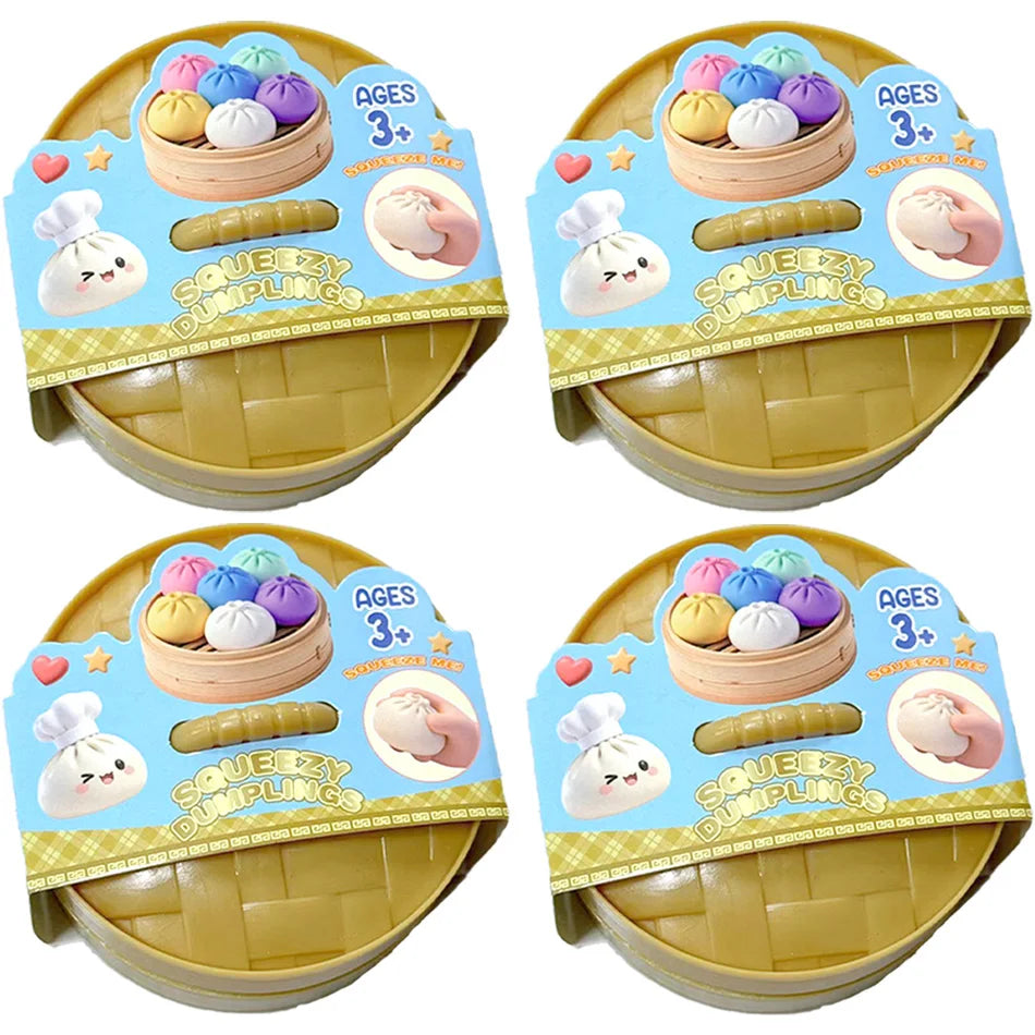 Glitter Dumpling Glitter Dumpling Squishy with Box Dumplings Sensory Squeeze Toy