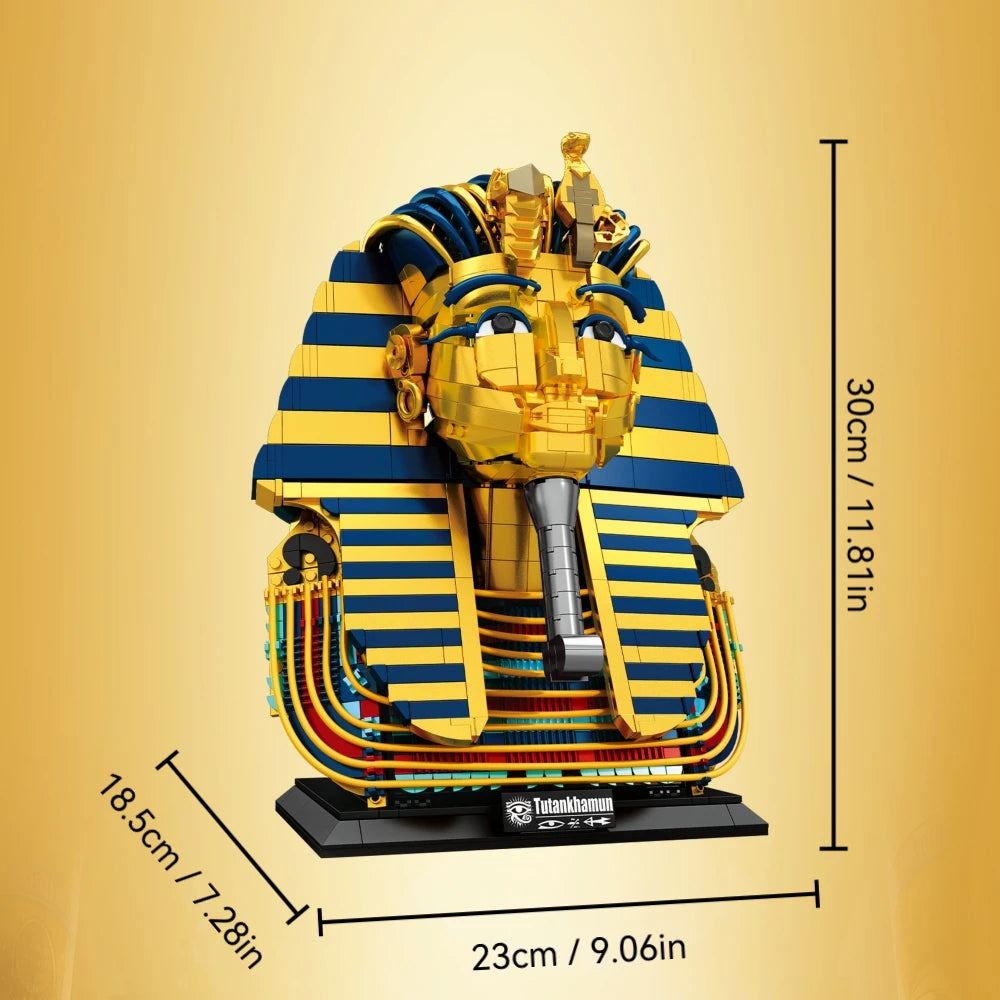 DIY Egyptian Pharaoh Golden Mask Building Blocks Creative STEM