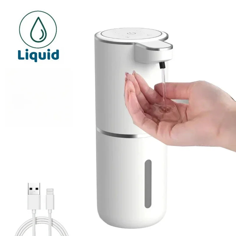 Automatic Foaming Soap Dispenser Touchless, 450ml USB Rechargeable Wall Mount Sensor