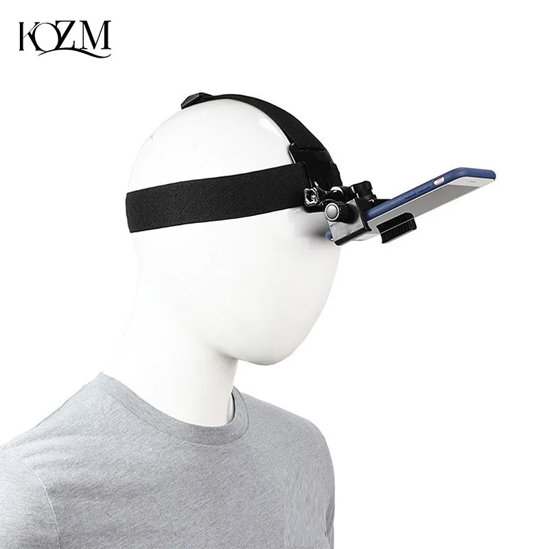 Head-Mounted Headband Bracket Adjustable Live Broadcast Mobile Phone Holder
