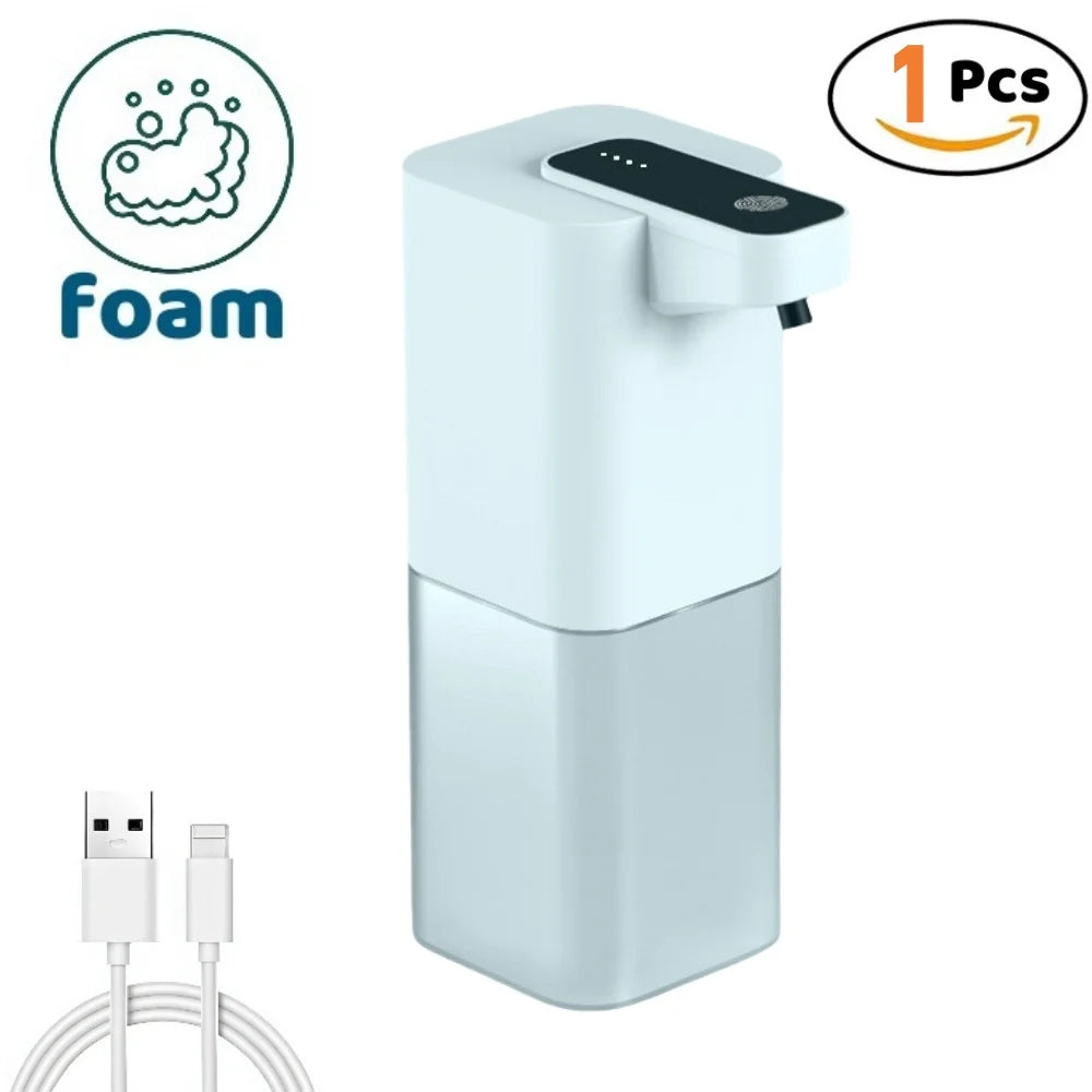 Automatic Foaming Soap Dispenser Touchless, 450ml USB Rechargeable Wall Mount Sensor