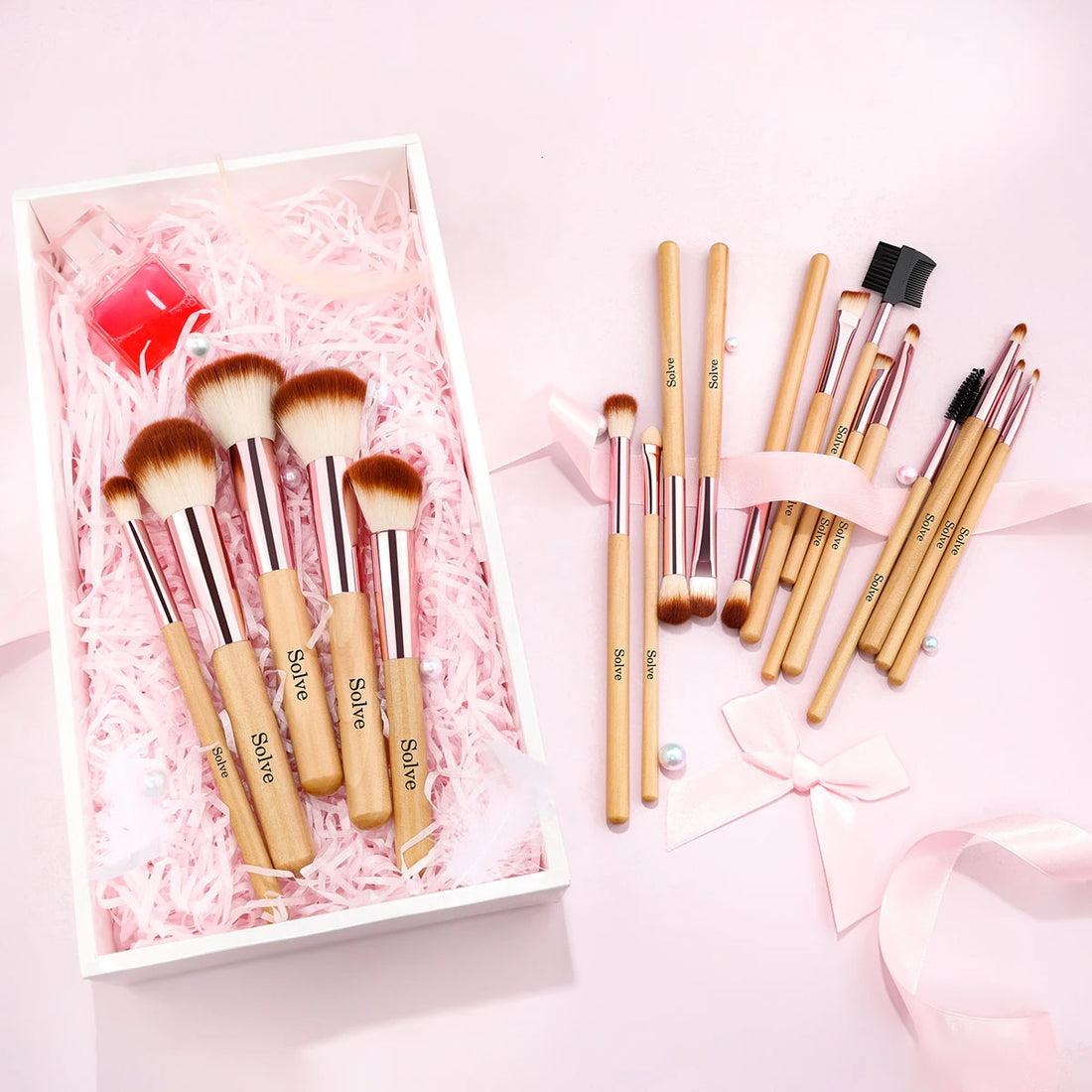 14-18Pcs Premium Synthetic Makeup Brushes Set Foundation Powder