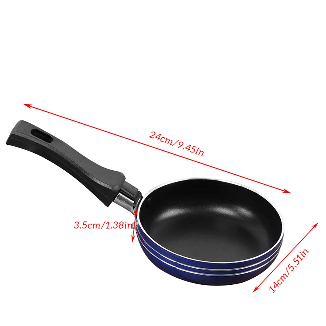1pc 12/14/16/18cm Frying Pan Non-Stick Frypan Pot Saucepan Random Color For Kitchen