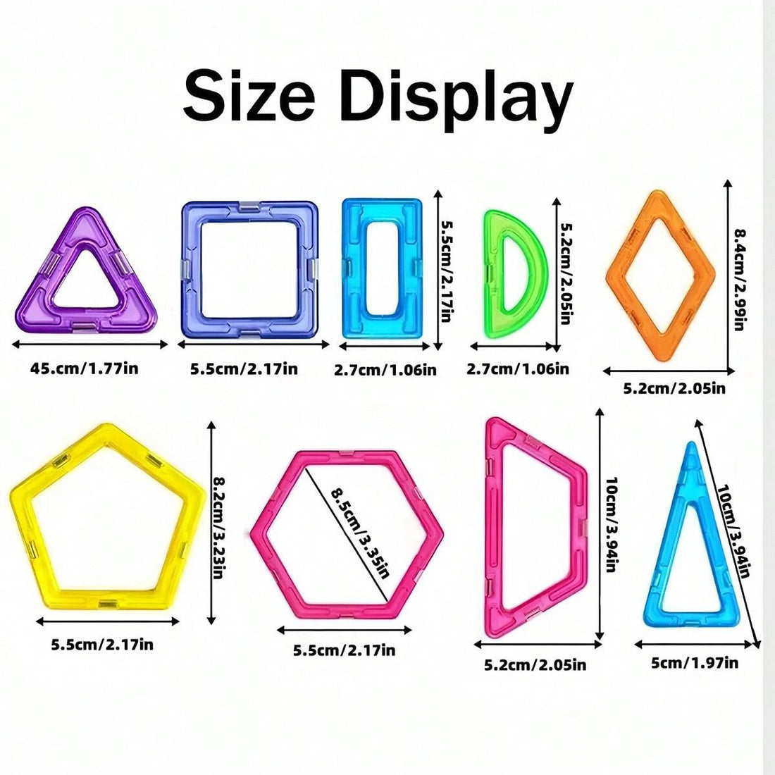 Huge Piece Count Magnetic Building Blocks Set,Magnetic Tiles Set for Kids