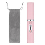 2-IN-1 Electric USB Hair Straightener Curler Fashion Colored Diamond  Design Wireless Travel Size