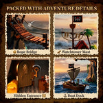Pirate Cliffside Hideout Collectible Building Blocks Set STEM