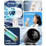 Mini Handheld Fan USB Fast Charging Portable Air Calculating Fan Mute Highspeed Fan for Travel Outdoor Activities