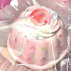 Cream Strawberry Big Pudding Silicone Stress Relief Toy, Slow Rebound Cute Squishy, Stress Reliever for Students