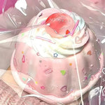 Cream Strawberry Big Pudding Silicone Stress Relief Toy, Slow Rebound Cute Squishy, Stress Reliever for Students