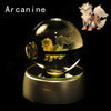 Pokemon Crystal Ball 3D Mewtwo Pikachu Gengar Pokeball 3D Night Light Lamp Glass Statue Pokemon Crystal Ball Birthday Gift