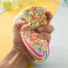 Rainbow Layer Cake Squishy Toy Colorful Slow Rising Stress Relief Fidget Toy Simulation Food Triangle Cake Squeeze Toy