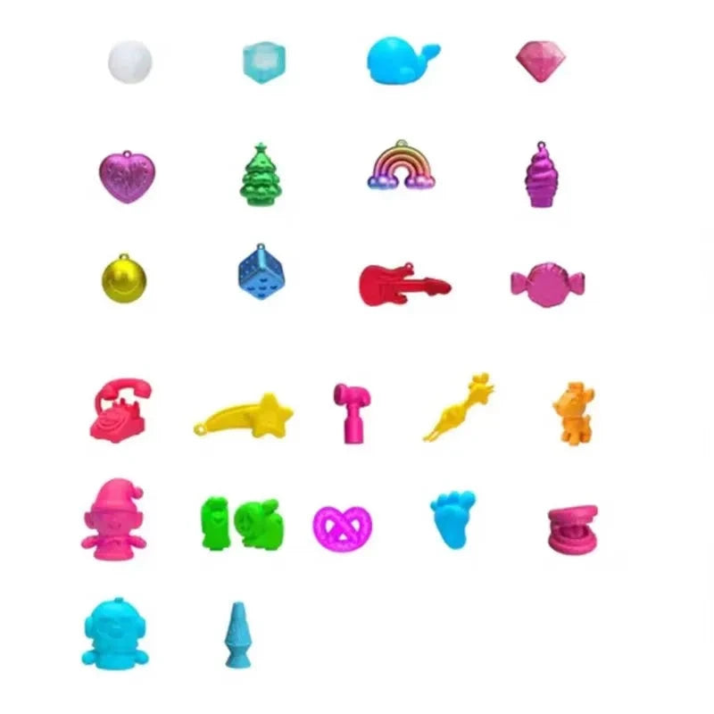NeeDoh Advent Calendar 3D PVC Squishy Christmas Countdown Calendar Surprise Box Stress Relief Toy