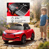 12V Kids Ride On Car, Licensed Ford Mustang Mach-E Electric Car with Remote Control, LED Light, Music, Red