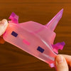 Transparent Cube Axolotl Squishy Toy Maltose Jelly Salamander Fidget Squeeze Slow Rising Stress Relief Sensory Vent Toys Kids.