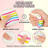 Rainbow Layer Cake Squishy Toy Colorful Slow Rising Stress Relief Fidget Toy Simulation Food Triangle Cake Squeeze Toy