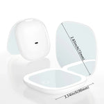 Mini Compact Foldable Pocket Hand Led Makeup Mirror With Led Light 5x/10x Magnification Rechargeable And Small