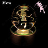 Pokemon Crystal Ball 3D Mewtwo Pikachu Gengar Pokeball 3D Night Light Lamp Glass Statue Pokemon Crystal Ball Birthday Gift